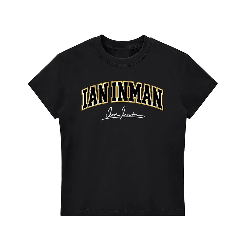 Ian Inman Varsity Wordmark Women's T-shirt — Black